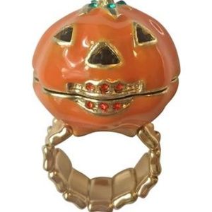 Betsey Johnson Halloween Pumpkin Statement Ring